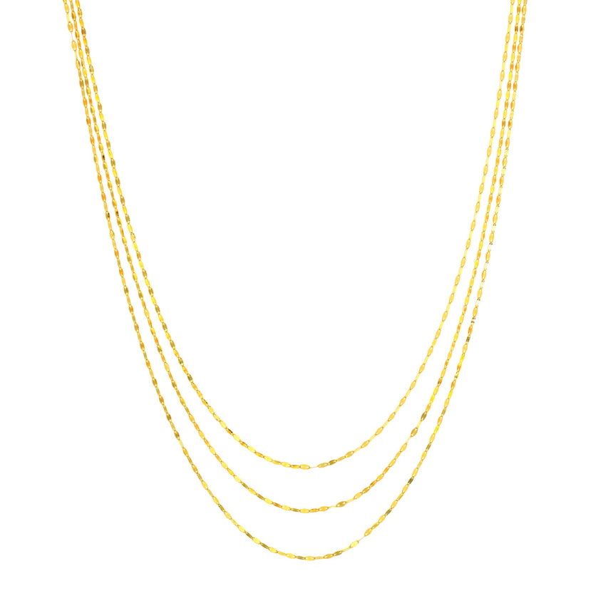 ALEXIS JAE 3 Layered 14K Gold Necklace