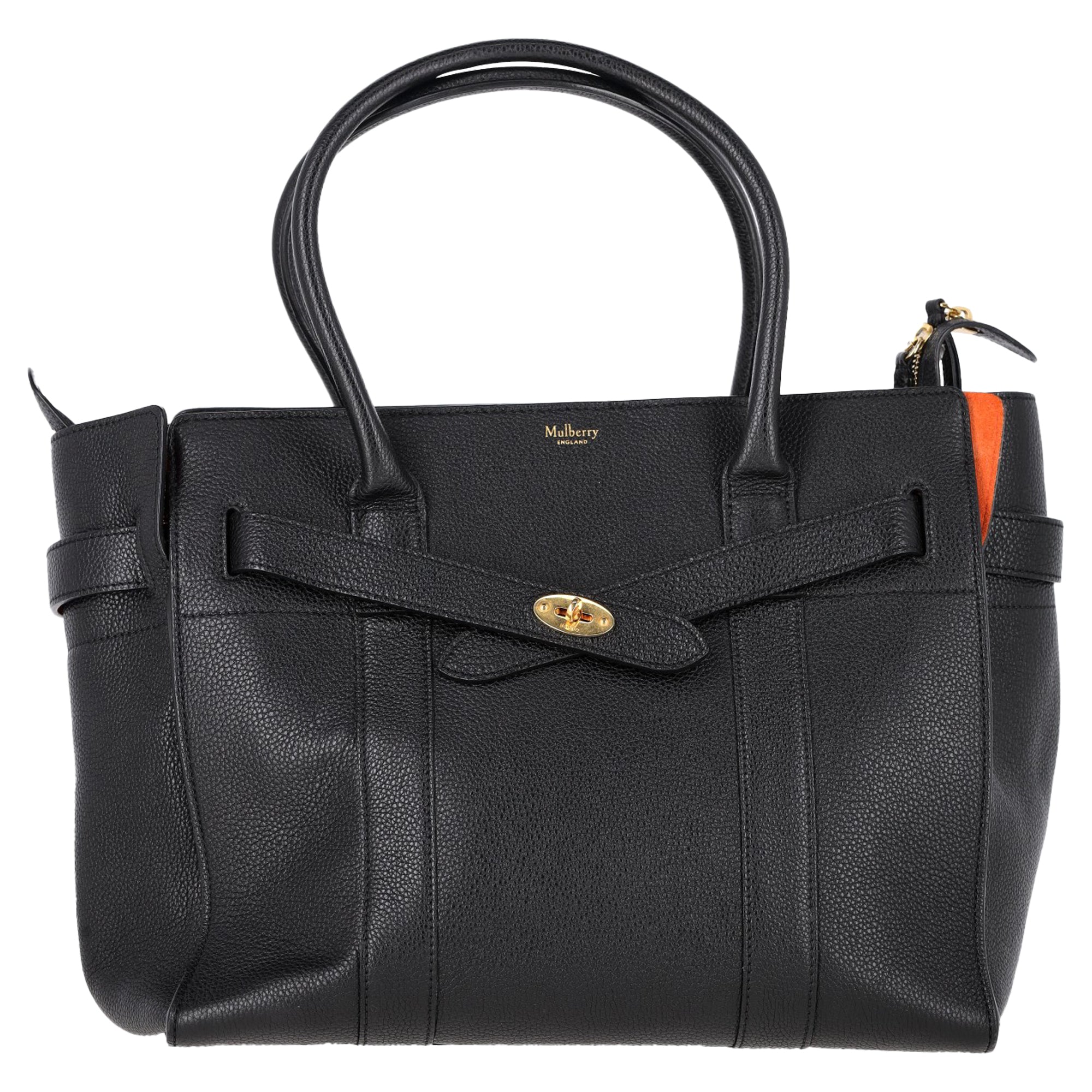 2604 Mulberry Medium Bayswater Handbag in Black Leather