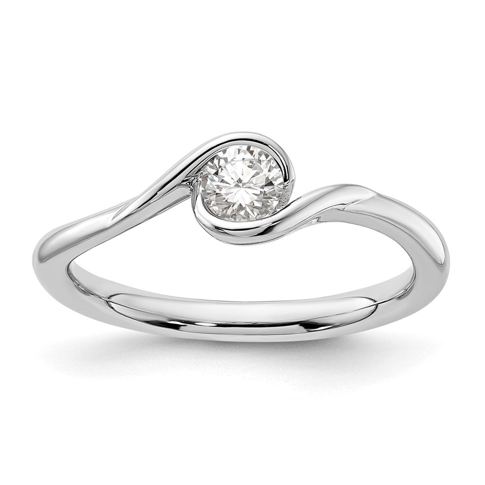 2864 14k White Gold Lab Grown Diamond Wedding Band Ring 1 4Ct Clarity  VS Color  G H