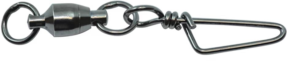 SPRO Ball Bearing Swivel w/Coastlock Snap & 2 Welded Rings   NS Black Finish