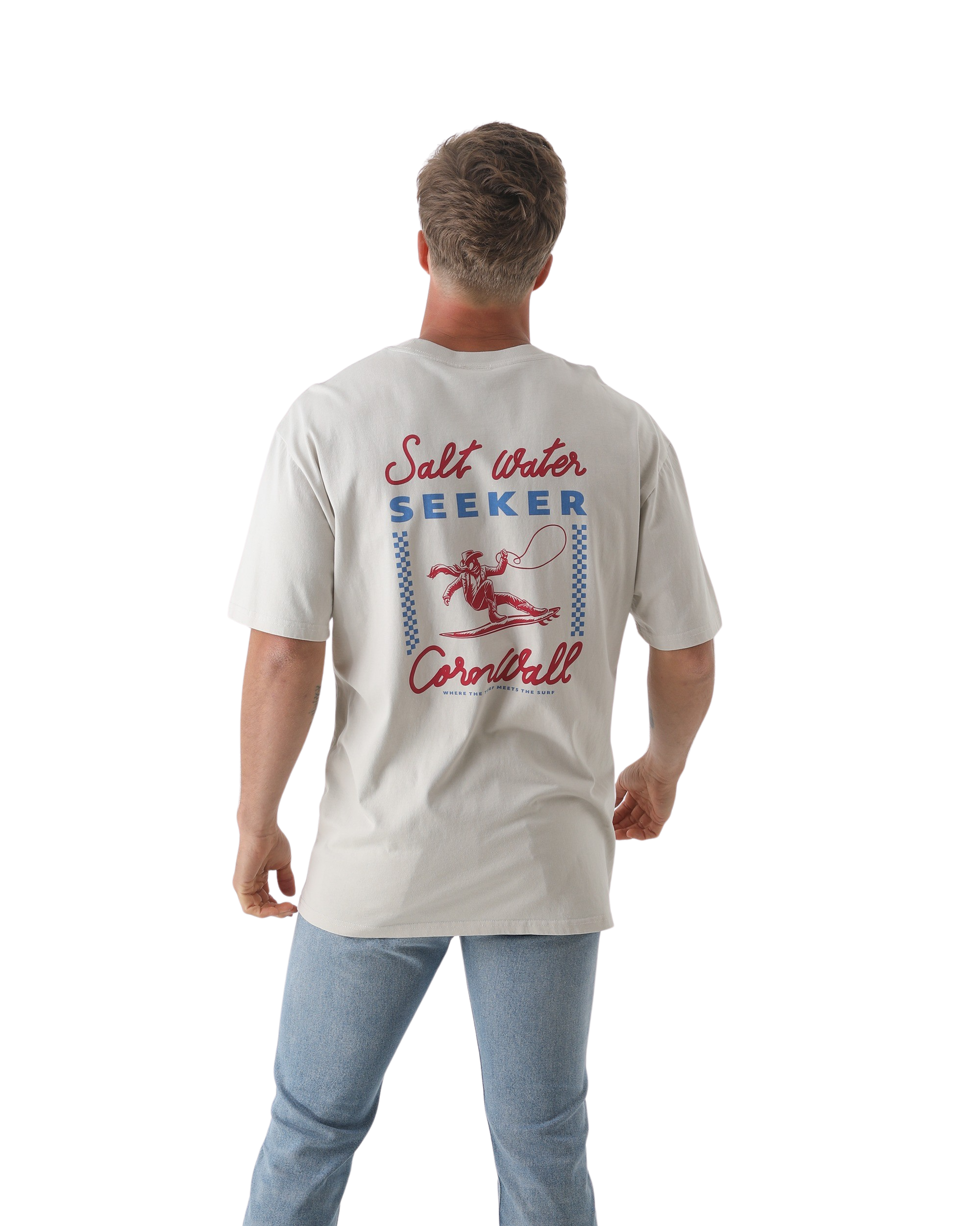 SALT WATER SEEKER Rodeo Diner T Shirt in Bone