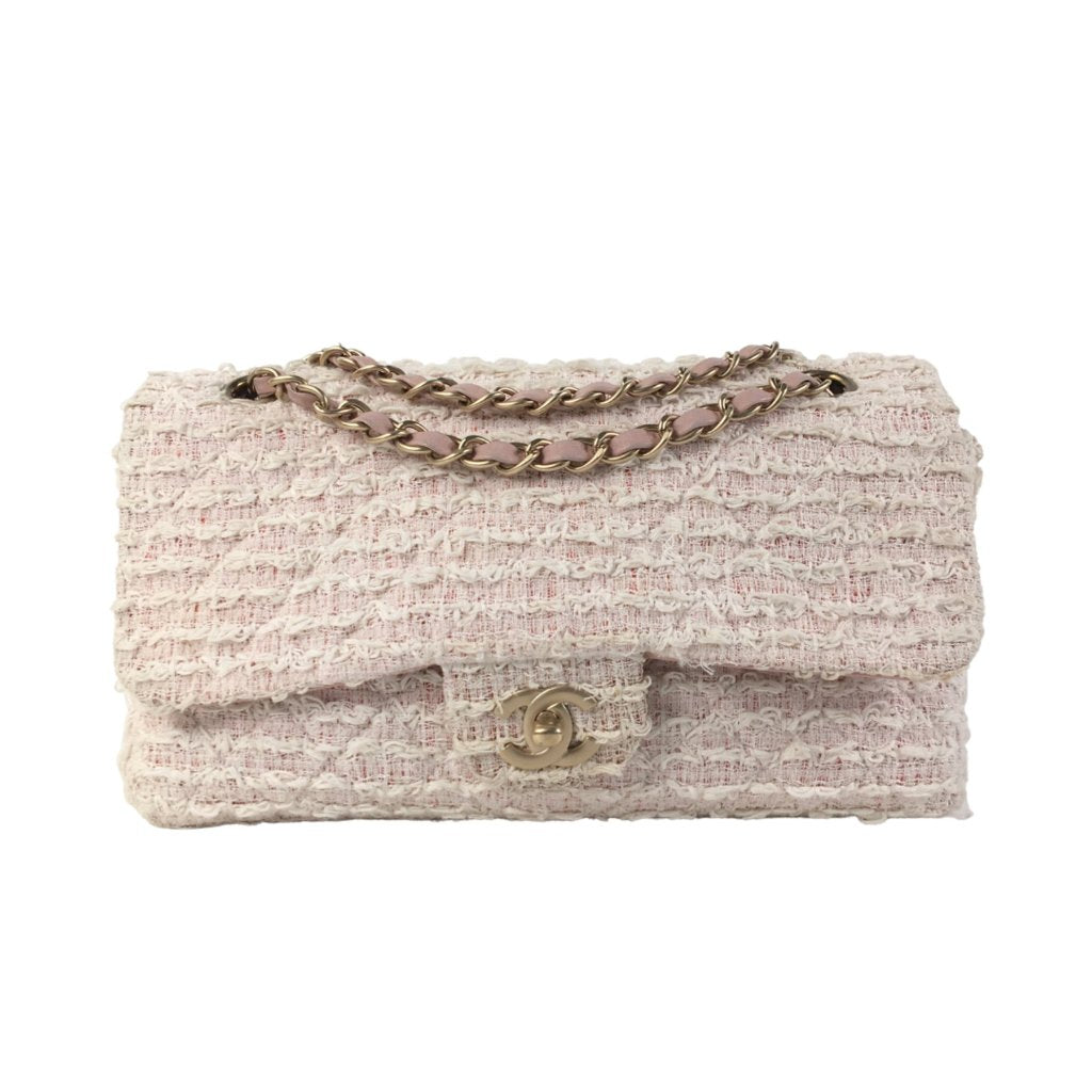 2821 Chanel Classic Flap Medium Pink Tweed