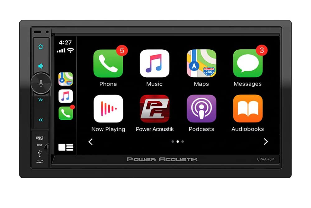AMAZING ELECTRONICS Power Acoustik®   7" Double DIN with Bluetooth, Android Auto, Apple CarPlay