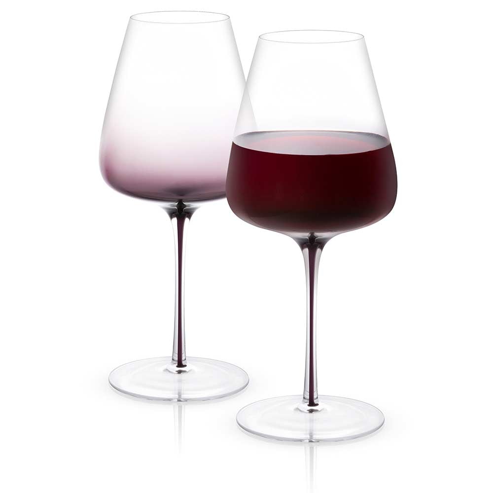 2249 Black Swan Crystal Red Wine Glasses   26.8 oz   Set of 2