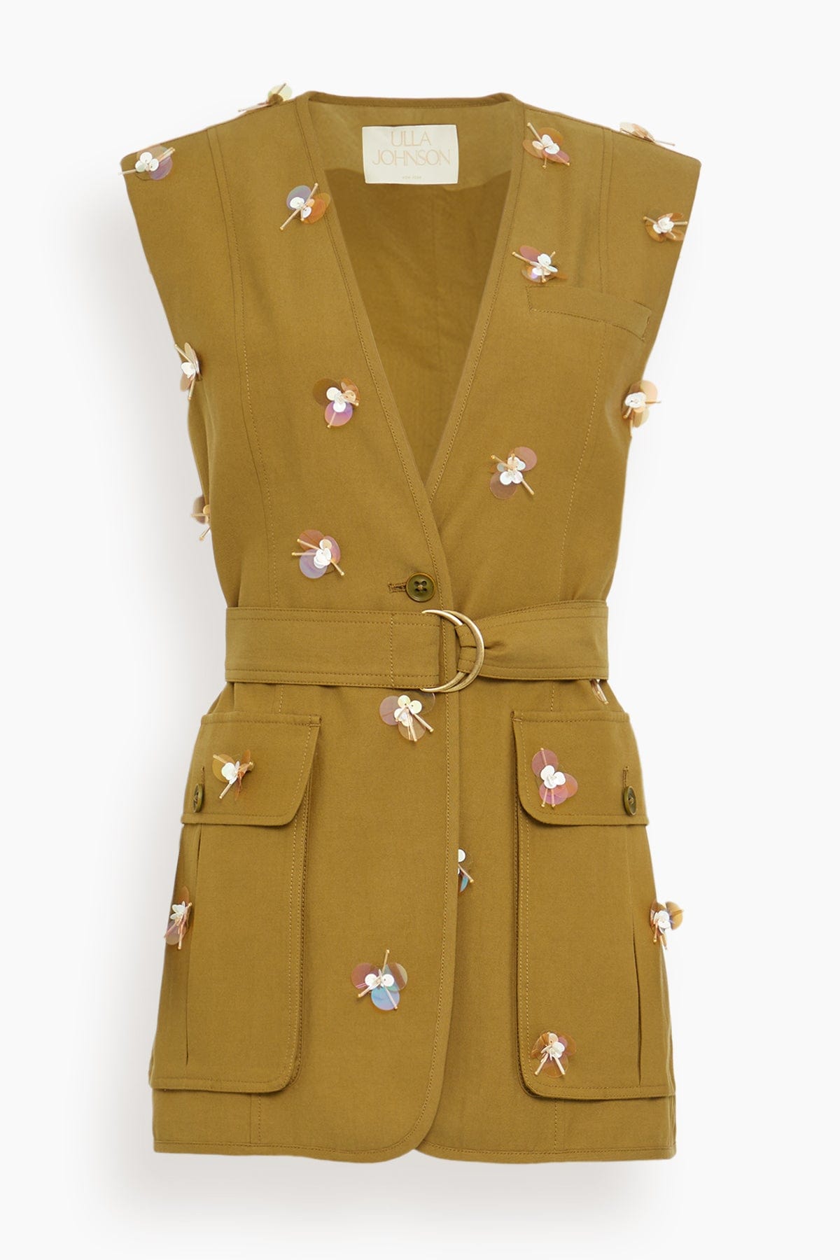 ULLA JOHNSON Twyla Vest in Lichen