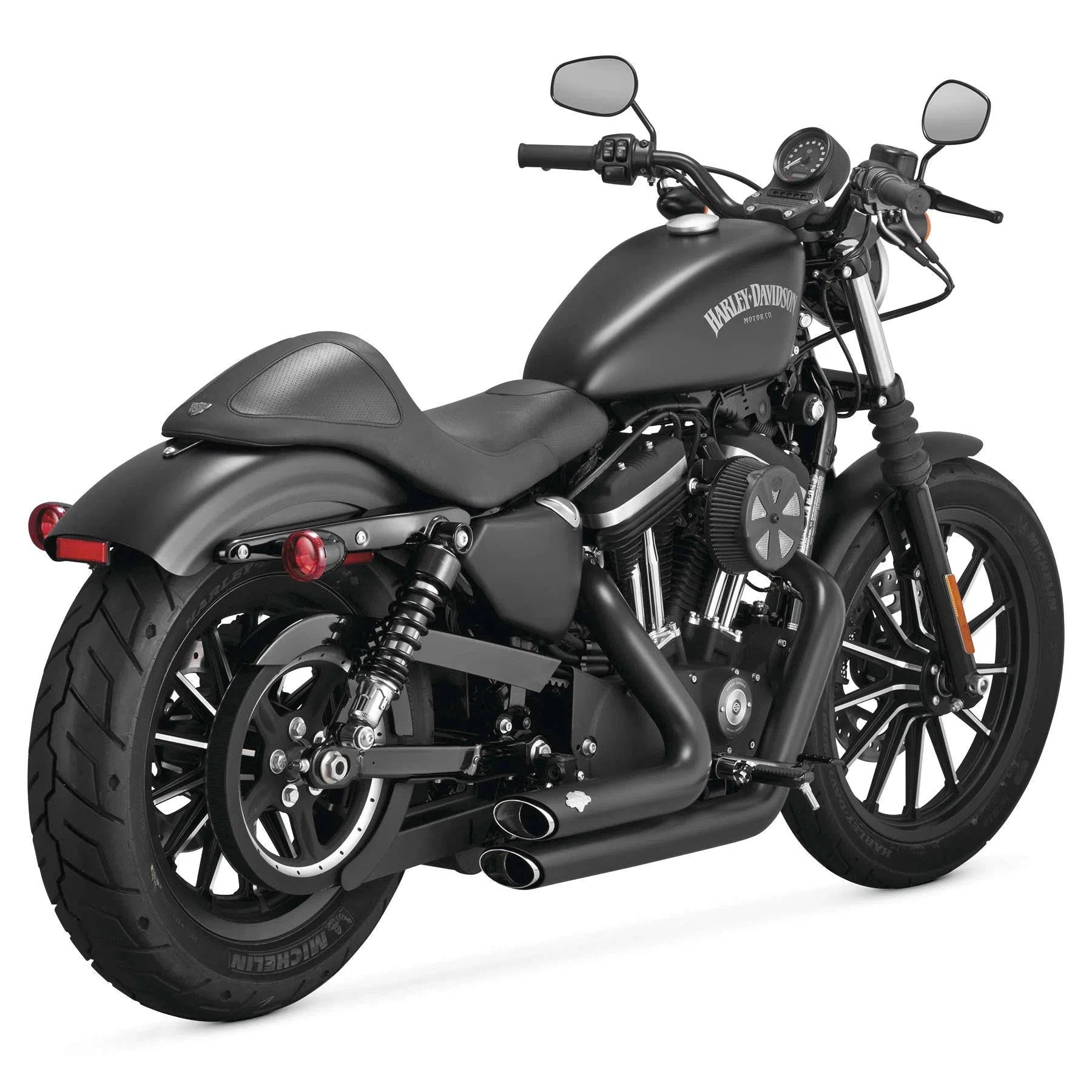 VANCE AND HINES Vance & Hines 47229 Black Shortshots Staggered Exhaust Pipes 14 2017 Harley