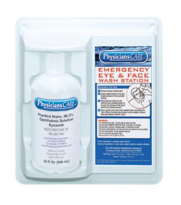 First Aid Only® Eye & Skin Flush Emergency Station/Replacement Bottles, 32 oz, 24 202