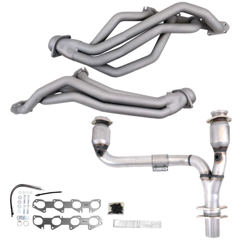 BBK 09 24 Ram 1500 Hemi 5.7L 1 3/4 Long Tube Headers w/High Flow Catted Y Pipe (Ti Ceramic)