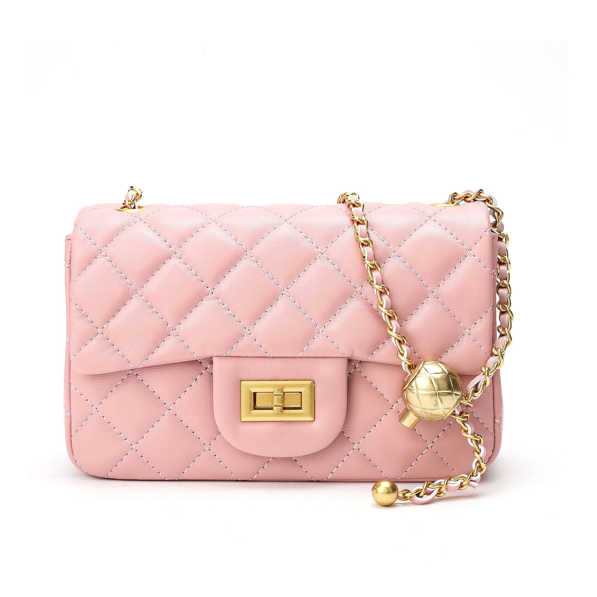 2495 Tiffany & Fred Quilted Sheepskin Leather Crossbody Bag