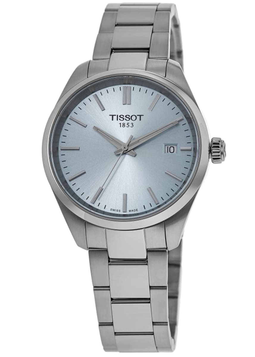 2818 Tissot PR 100 Quartz 34mm Ice Blue Dial Steel Women's Watch T150.210.11.351.00