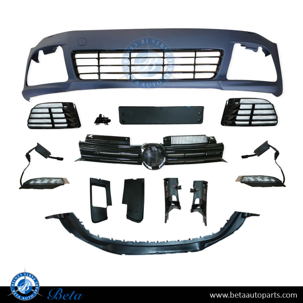 BETAAUTOPARTS Volkswagen Golf 6 R (2008 2012), Front Bumper with Radiator Grille, China, 5K0807221R