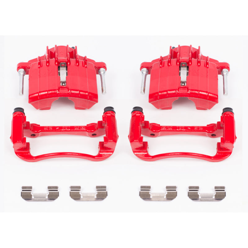 POWERSTOP Power Stop 04 05 Chevrolet Classic Front Red Calipers w/Brackets   Pair