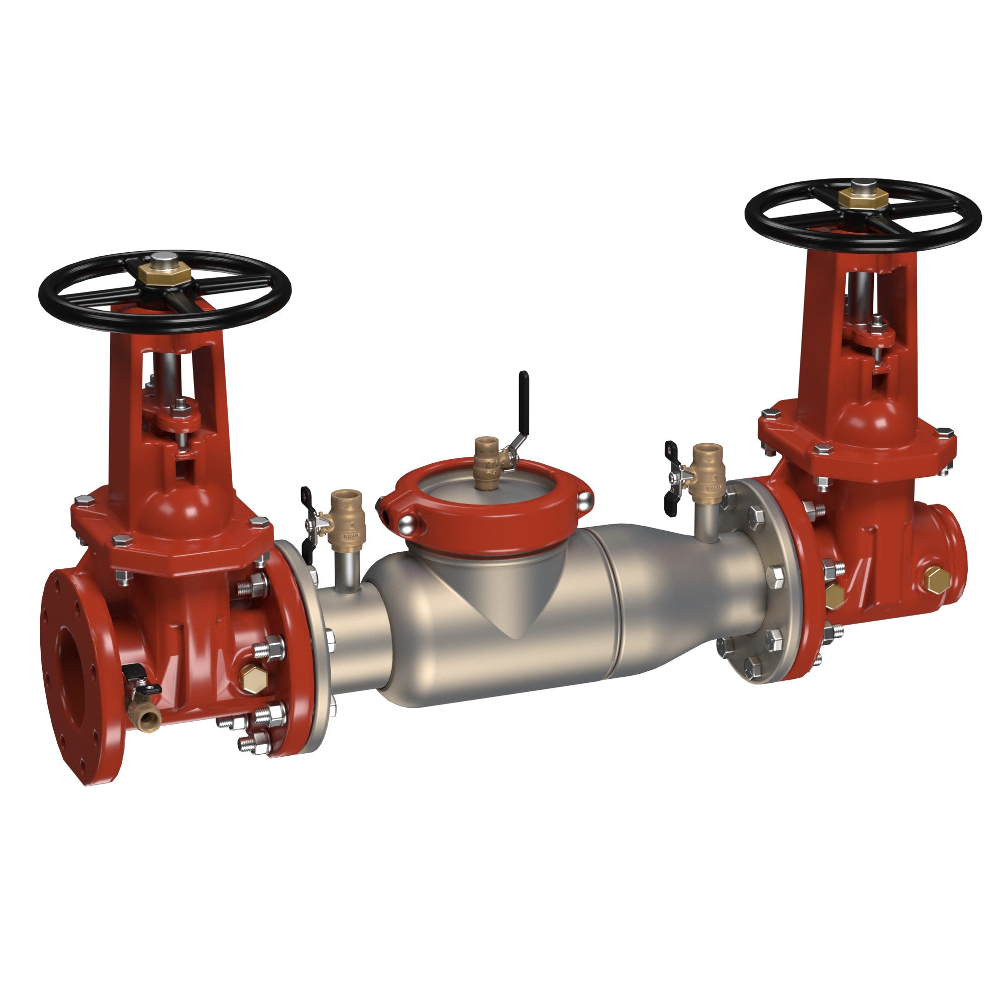 0439505 (Watts) 3 Inch SS Double Check Valve Assembly Backflow Preventer Osy Shutoffs Flanged Inlet X Grooved Outlet Short Lay Length