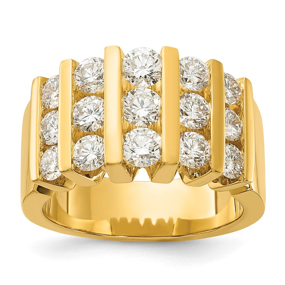2864 14k Yellow Gold Lab Grown Diamond Wedding Band Ring 2Ct Clarity  VS Color  G H