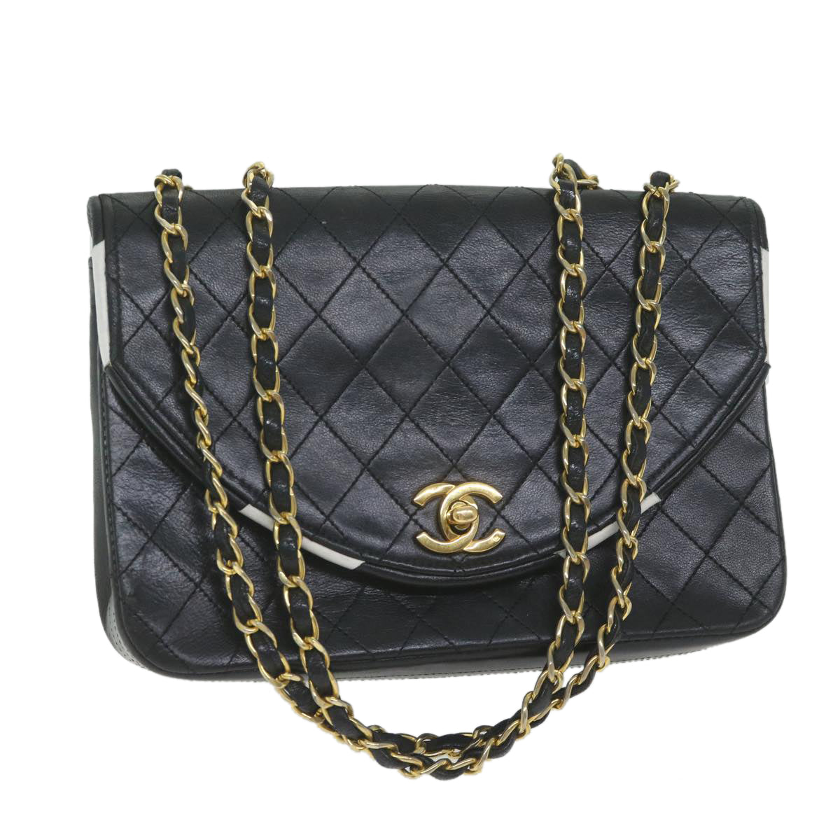 2275 Chanel Demi Lune  Leather Shoulder Bag (Pre Owned)