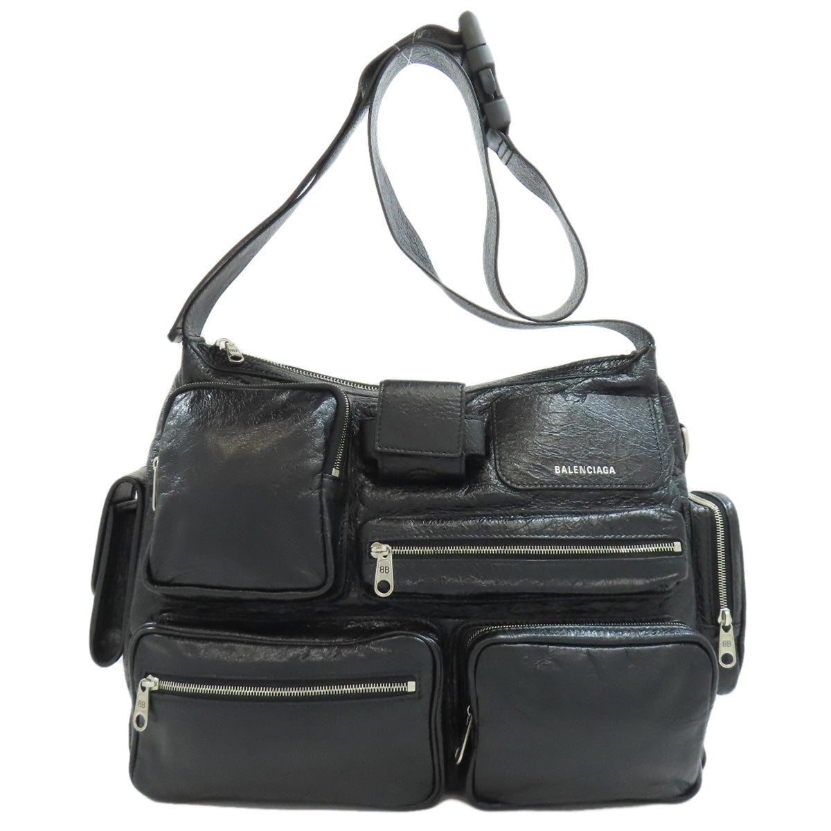 BALENCIAGA Shoulder Bag 785297 Calfskin black Super Busy