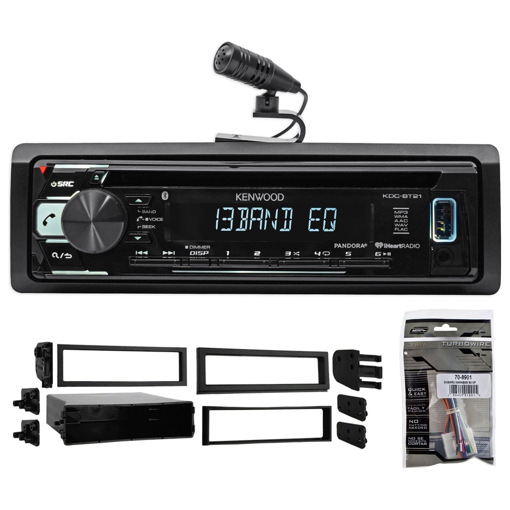 Kenwood CD Player Bluetooth Receiver Android/Pandora For 2005 08 Subaru Forester