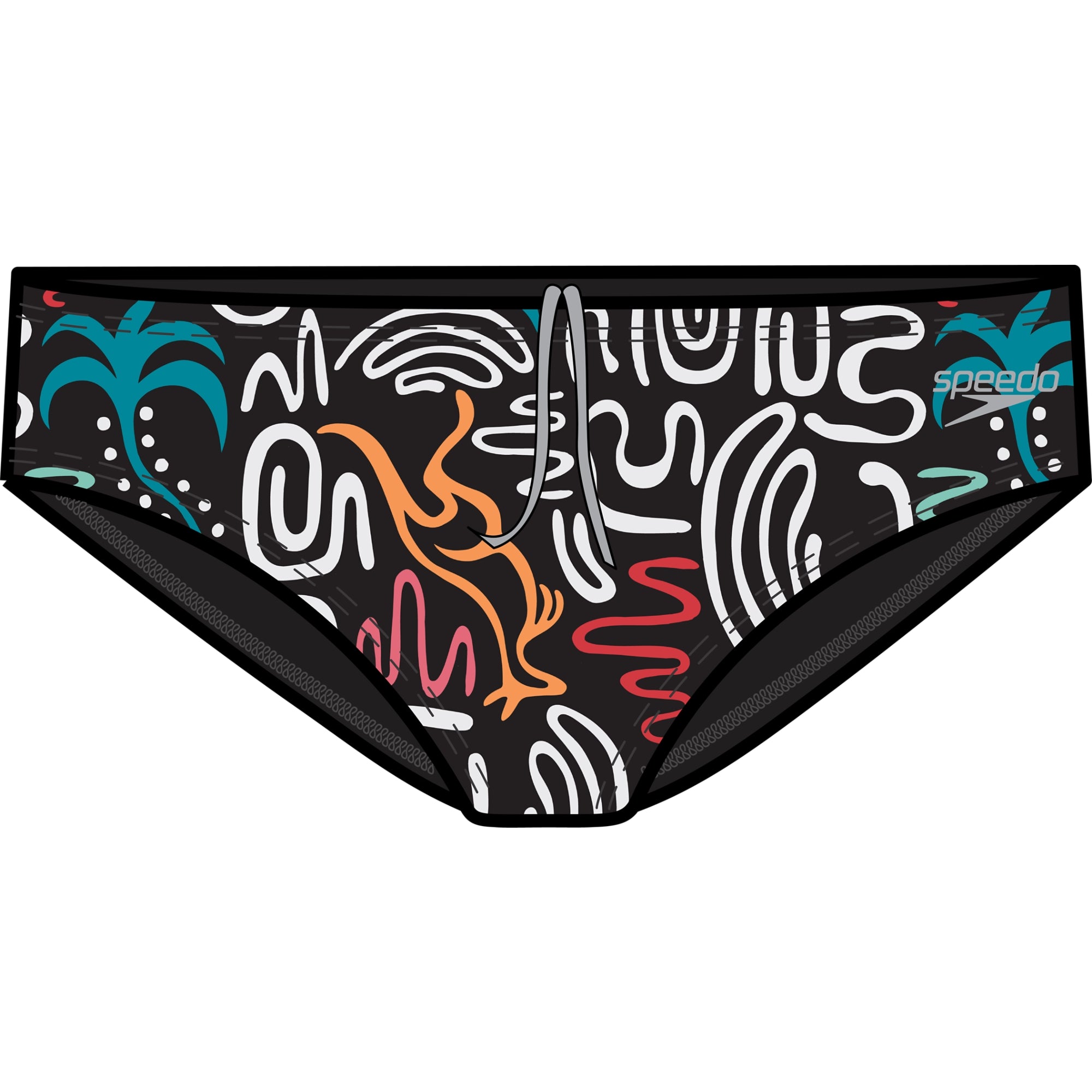 Speedo Eco Endurance Brief: Jump Around Anthracite