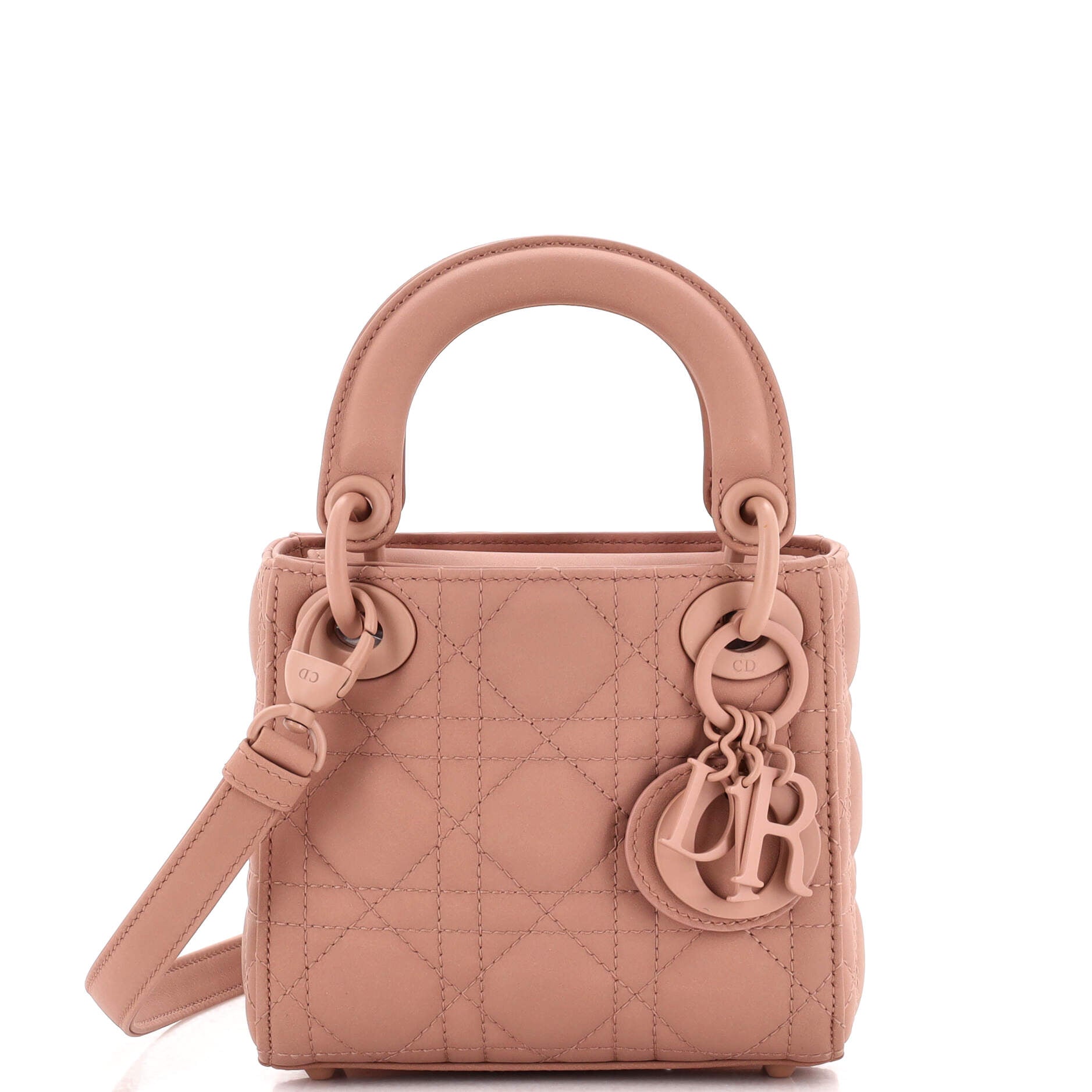 2860 Ultra Matte Lady Dior Chain Bag Cannage Quilt Calfskin Mini