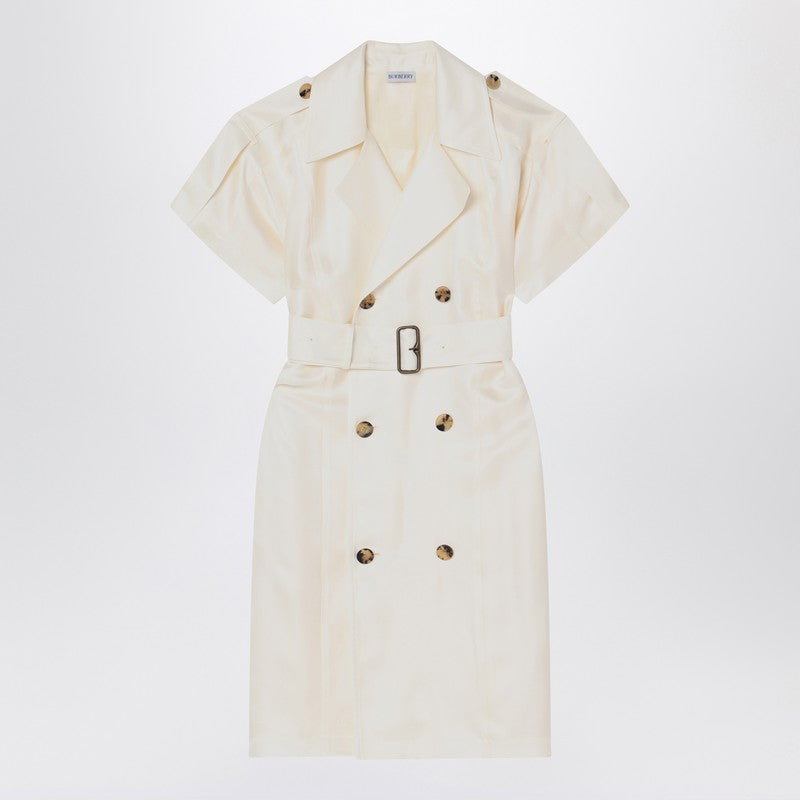 Burberry Ivory trench dress in viscose
