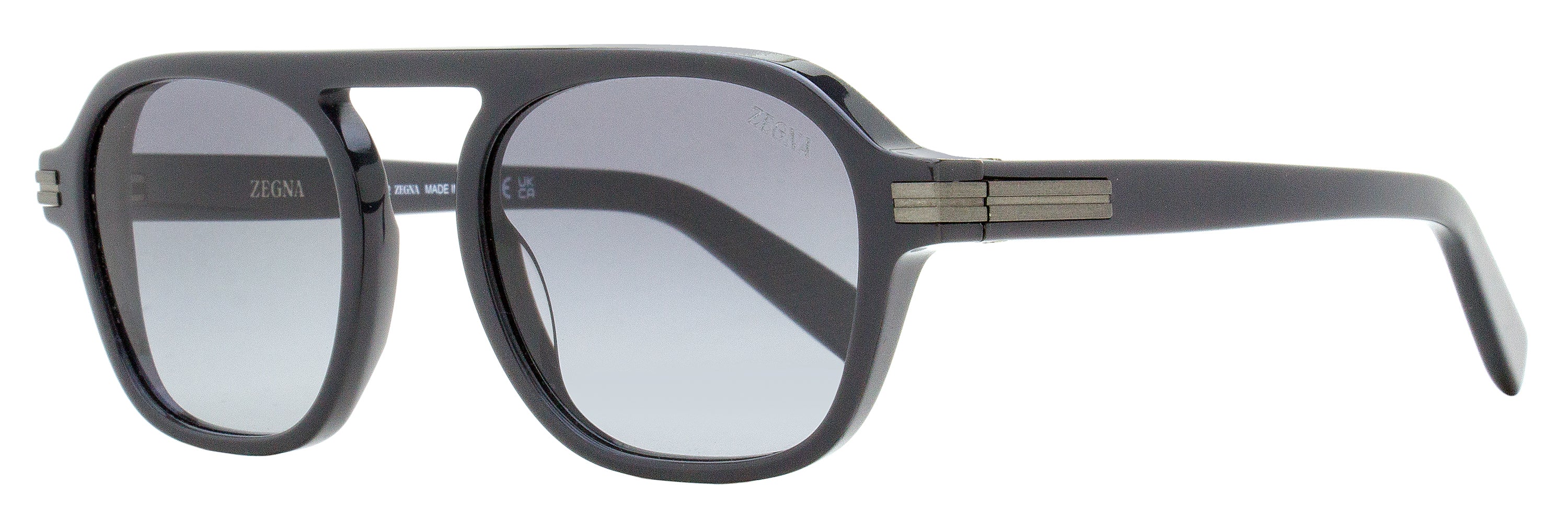 2279 Zegna Men's Aurora II Sunglasses EZ0241 20B Dark Gray 51mm