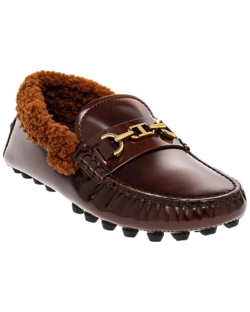 2000 TOD’s Gommino Leather & Shearling Loafer