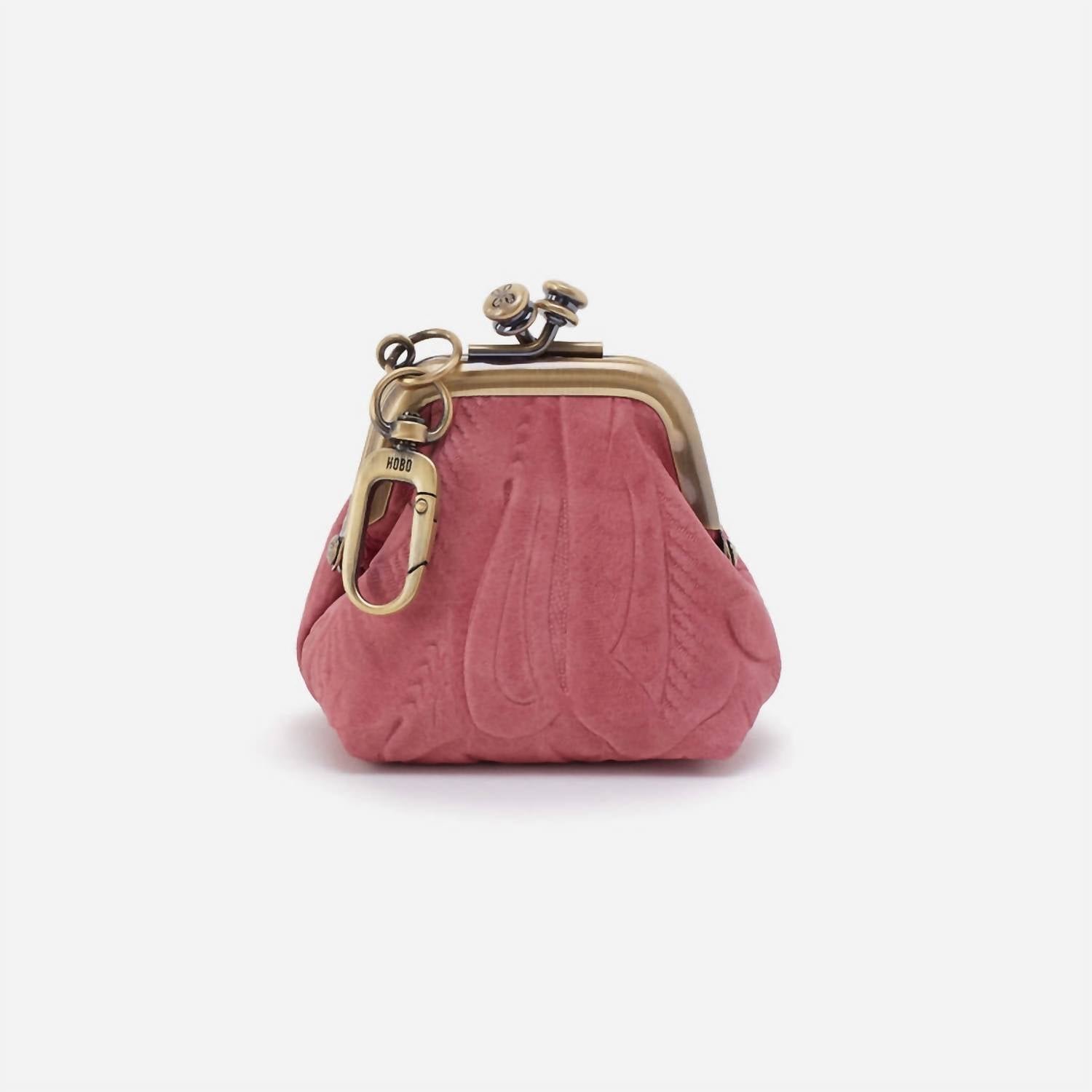 2244 Run Frame Pouch In Mauve Tooled Emboss