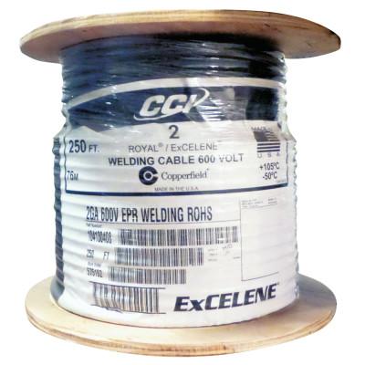 ORS Nasco Welding Cable with Foot Markings, 0.08" Insulation, 3/0 AWG, 1000 ft, Black, 3/0 1000