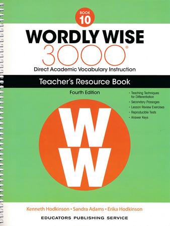 EDUCATORS PUBLISHING SERVICE Wordly Wise 3000 Book 10 Teacher's Guide (4th Edition;  Homeschool Edition)
