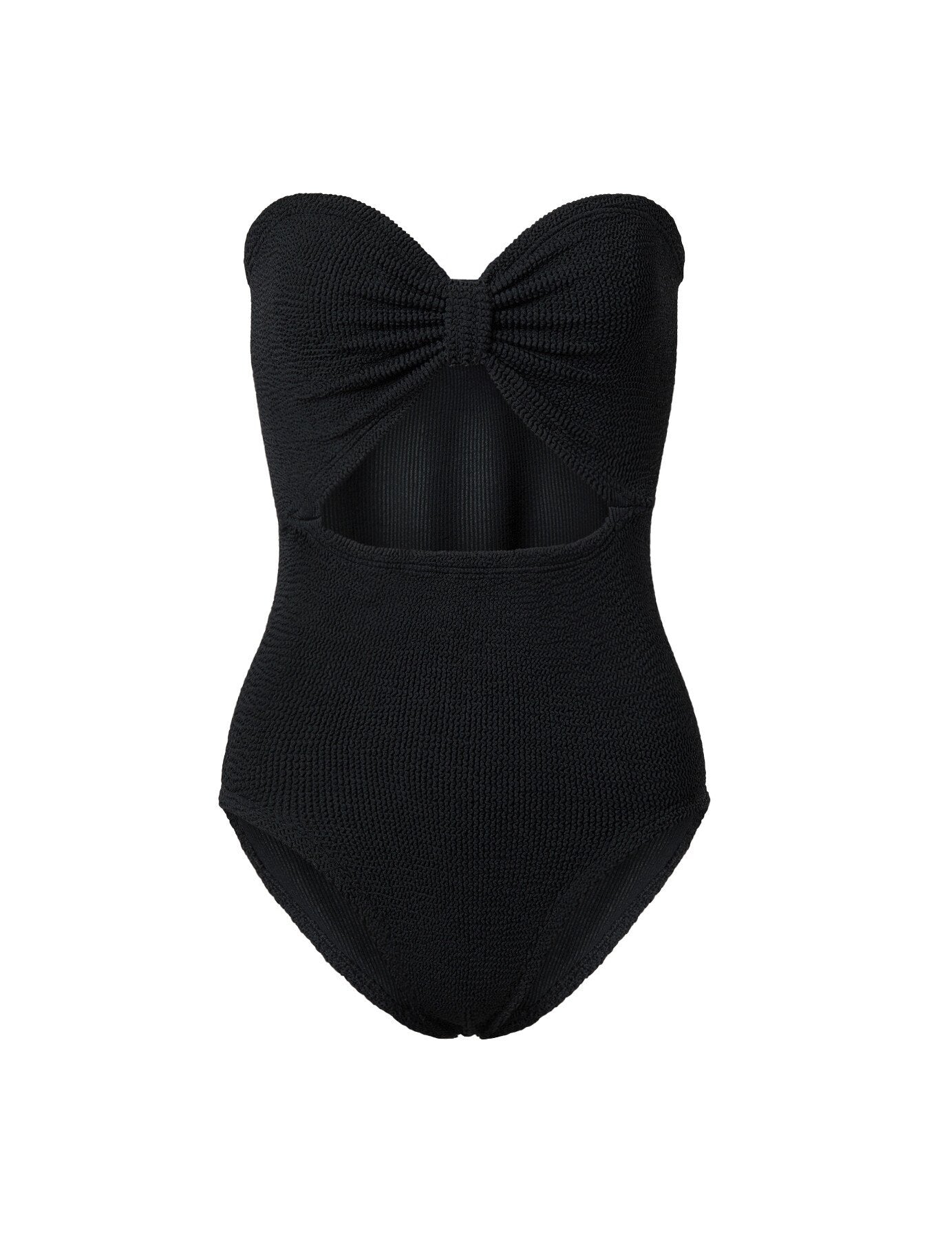 HUNZA G Alana Swim Black Bikini Set