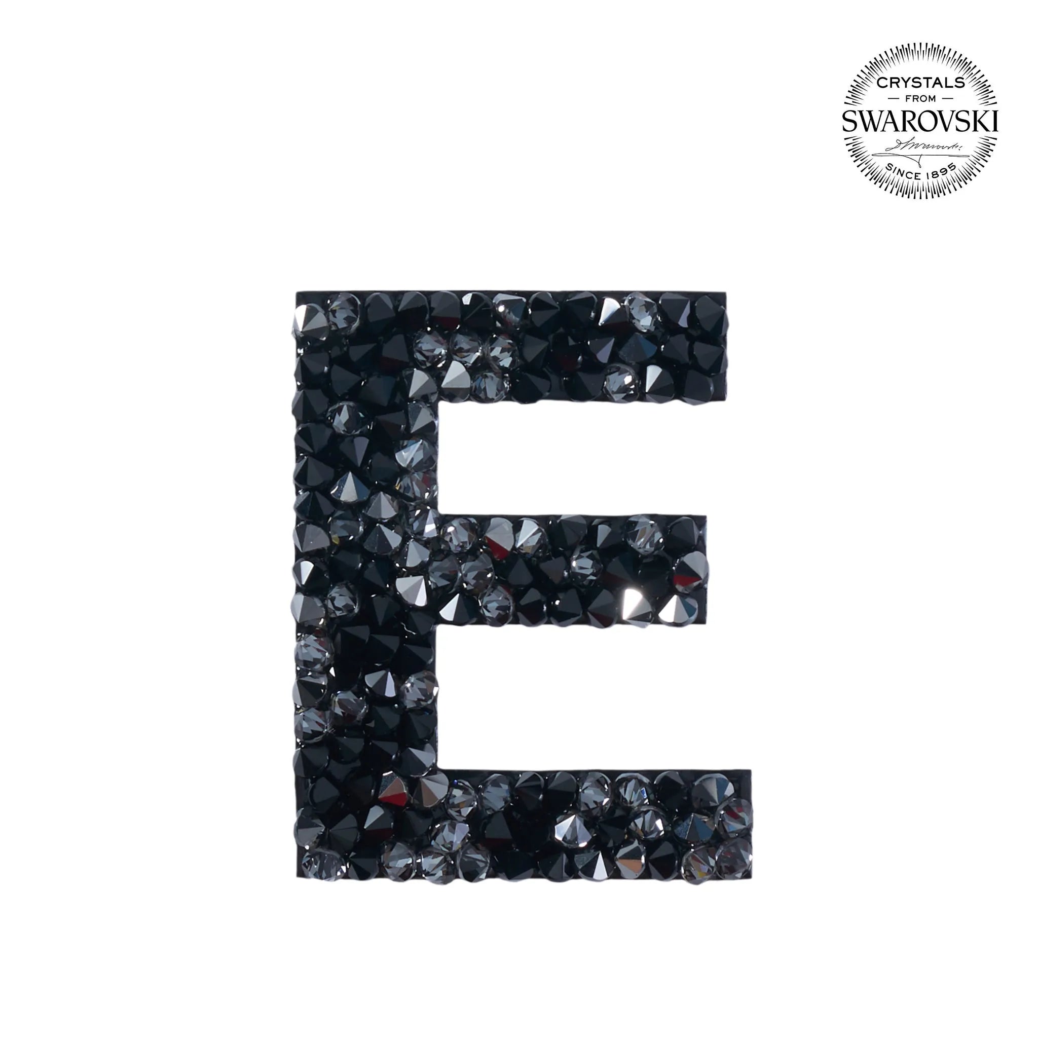 ALES GREY SWAROVSKI® ADHESIVE STICKER "E"   BLACK