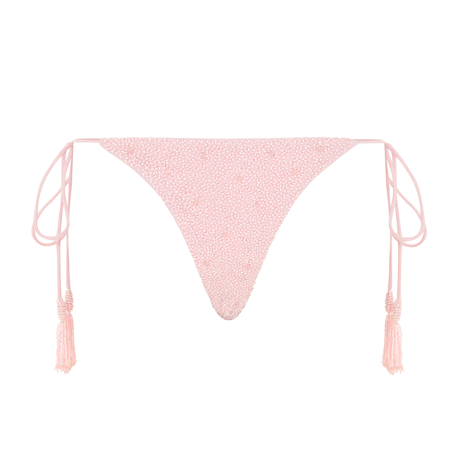 OCEANUS SWIMWEAR Nixie Tropical Low Coverage Bikini Bottoms Pink