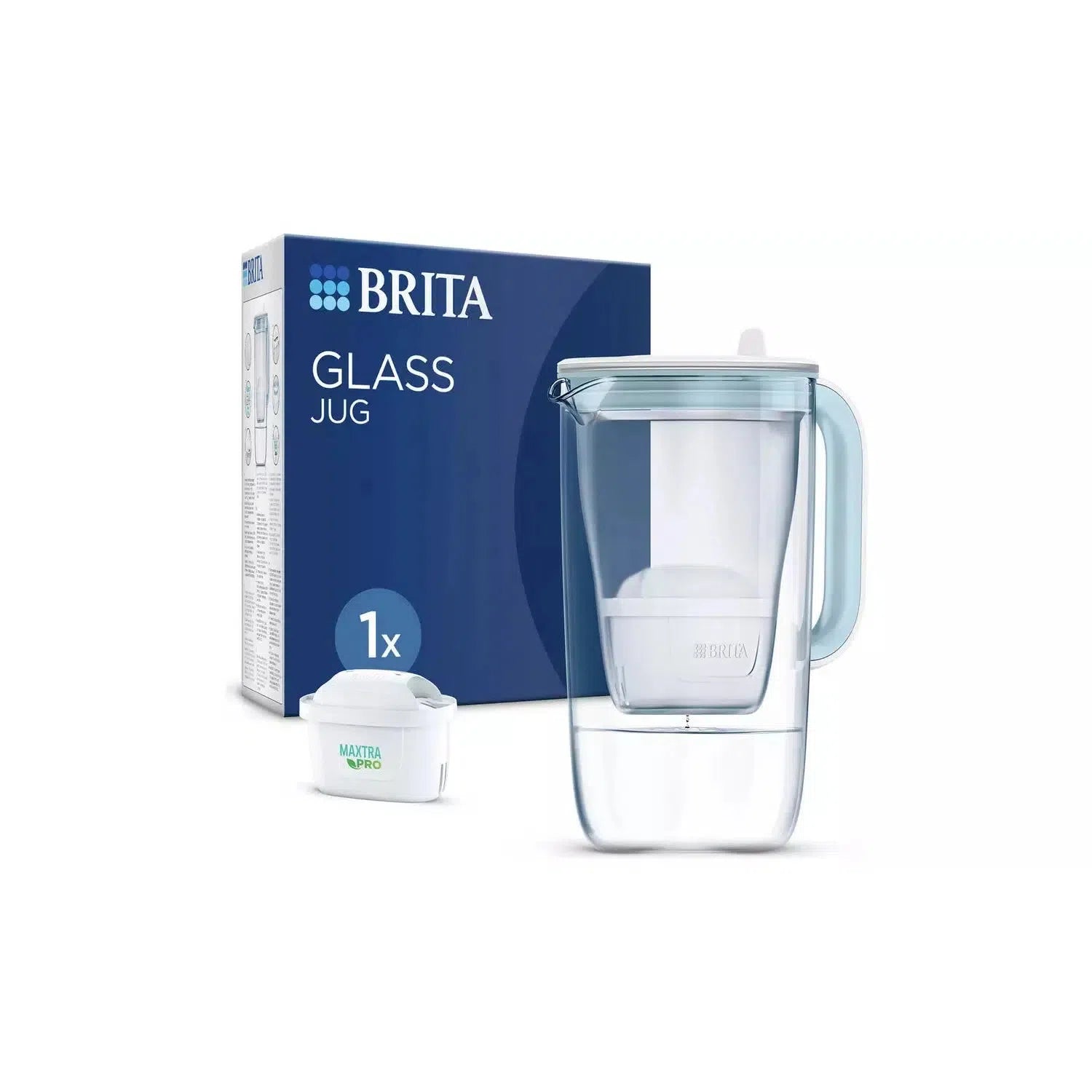 BRITA Glass Water Filter Jug Light Blue 2.5L308/6485