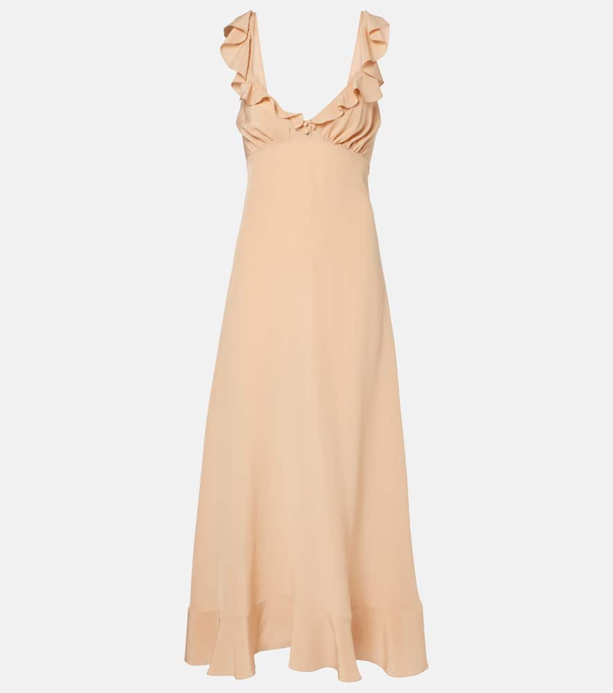 Chloe Ruffled silk cr√É¬™pe de chine maxi dress