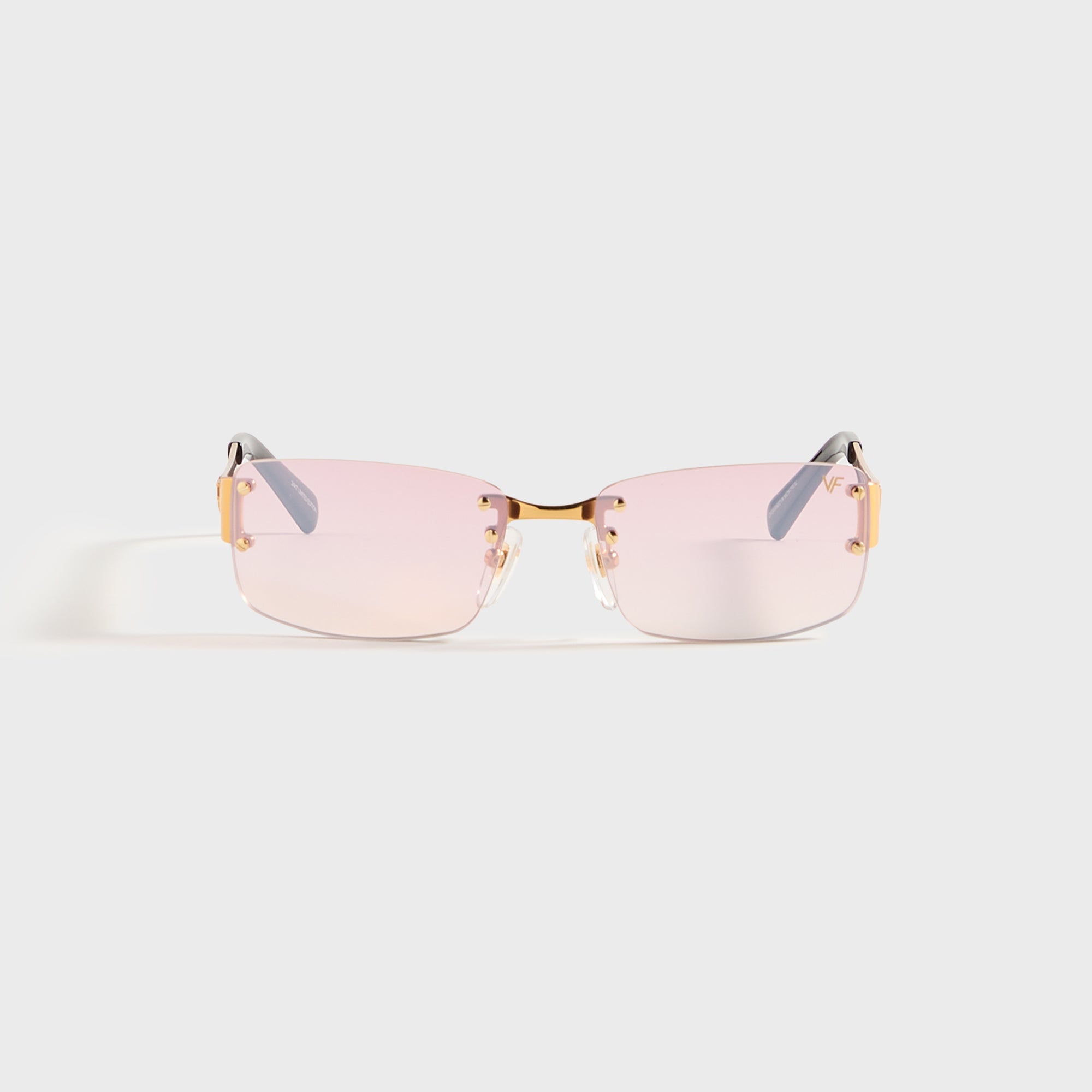 Vintage Frames Infamous Rimless Drill Mount 24KT   Gold   Nickel Pink