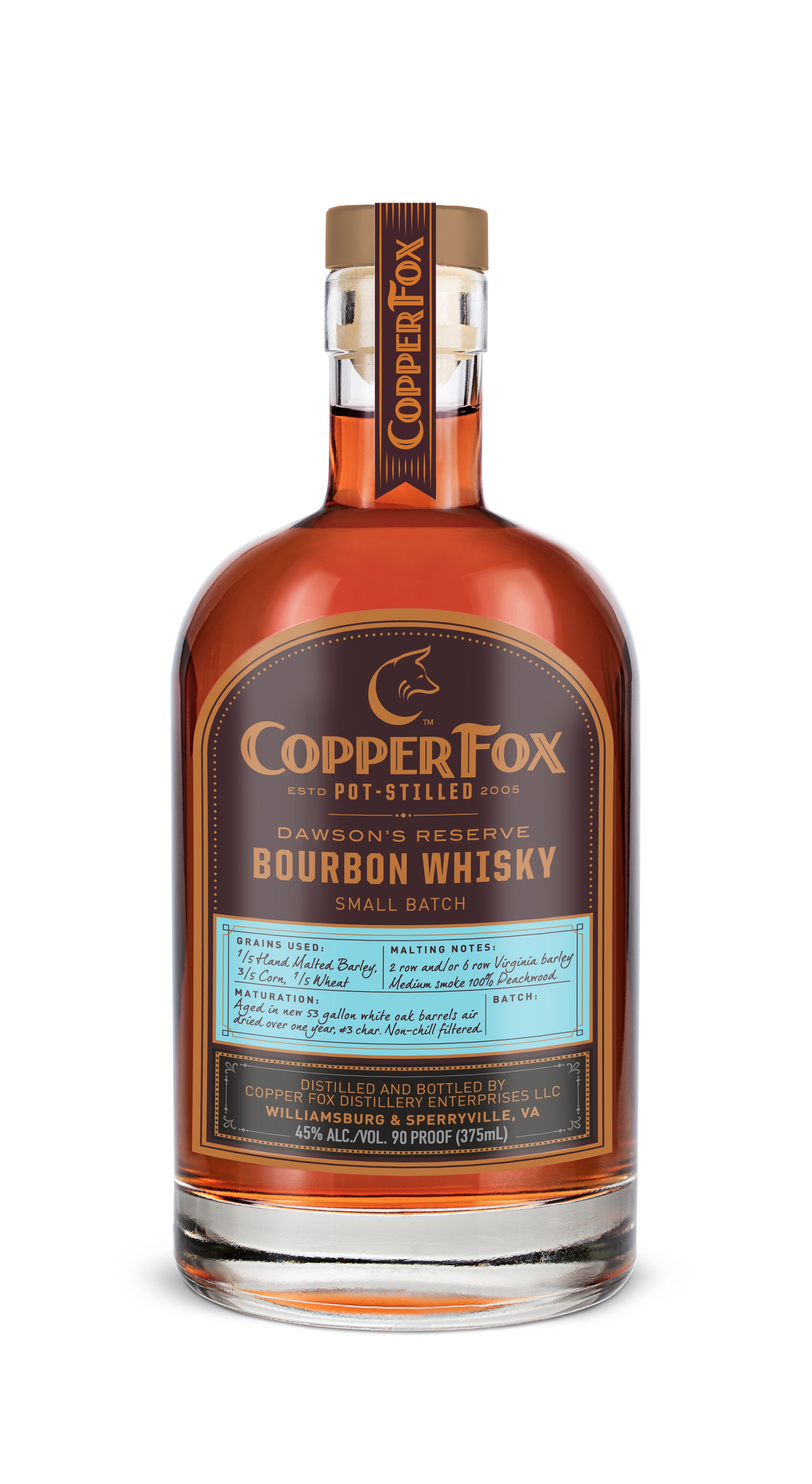COPPER FOX DISTILLERY Copper Fox Dawson's Reserve Bourbon