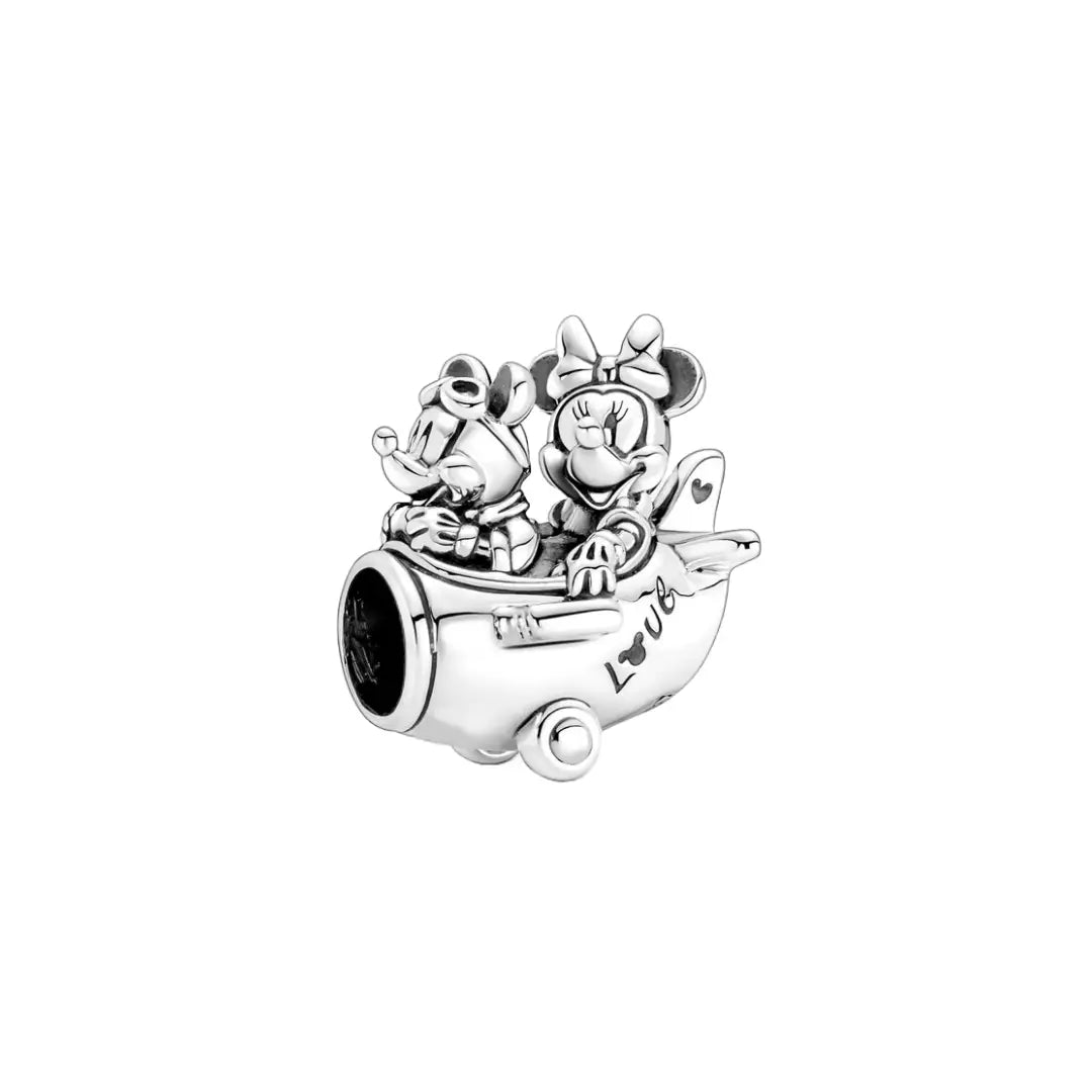 1102406063 Mickey and Minnie Plane Charm