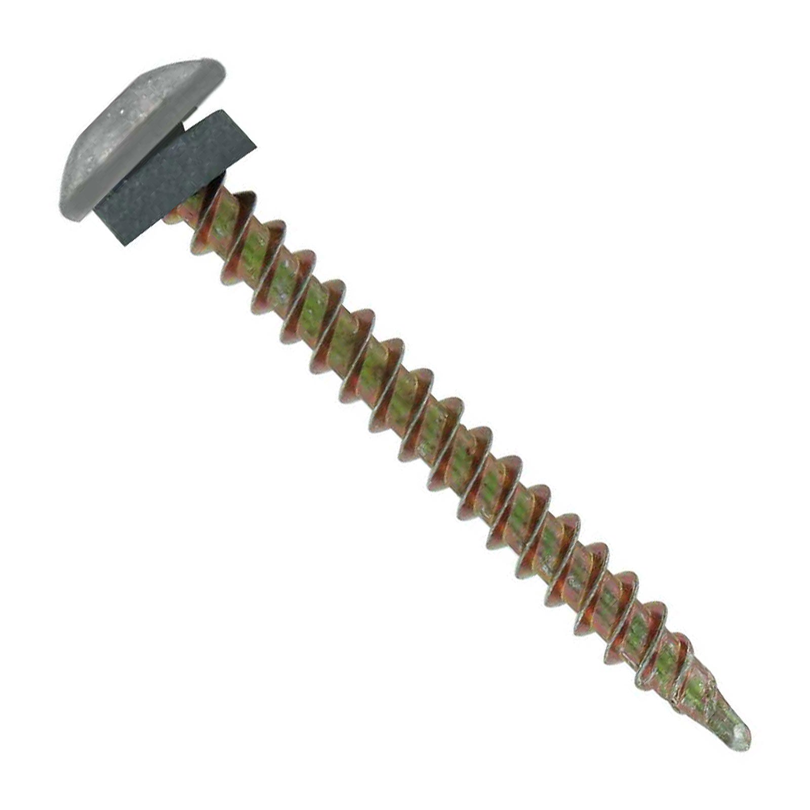 ST FASTENING #10 x 2" Eclipse Woodbinder Metal Roofing Screw   Light Gray, Pkg 250