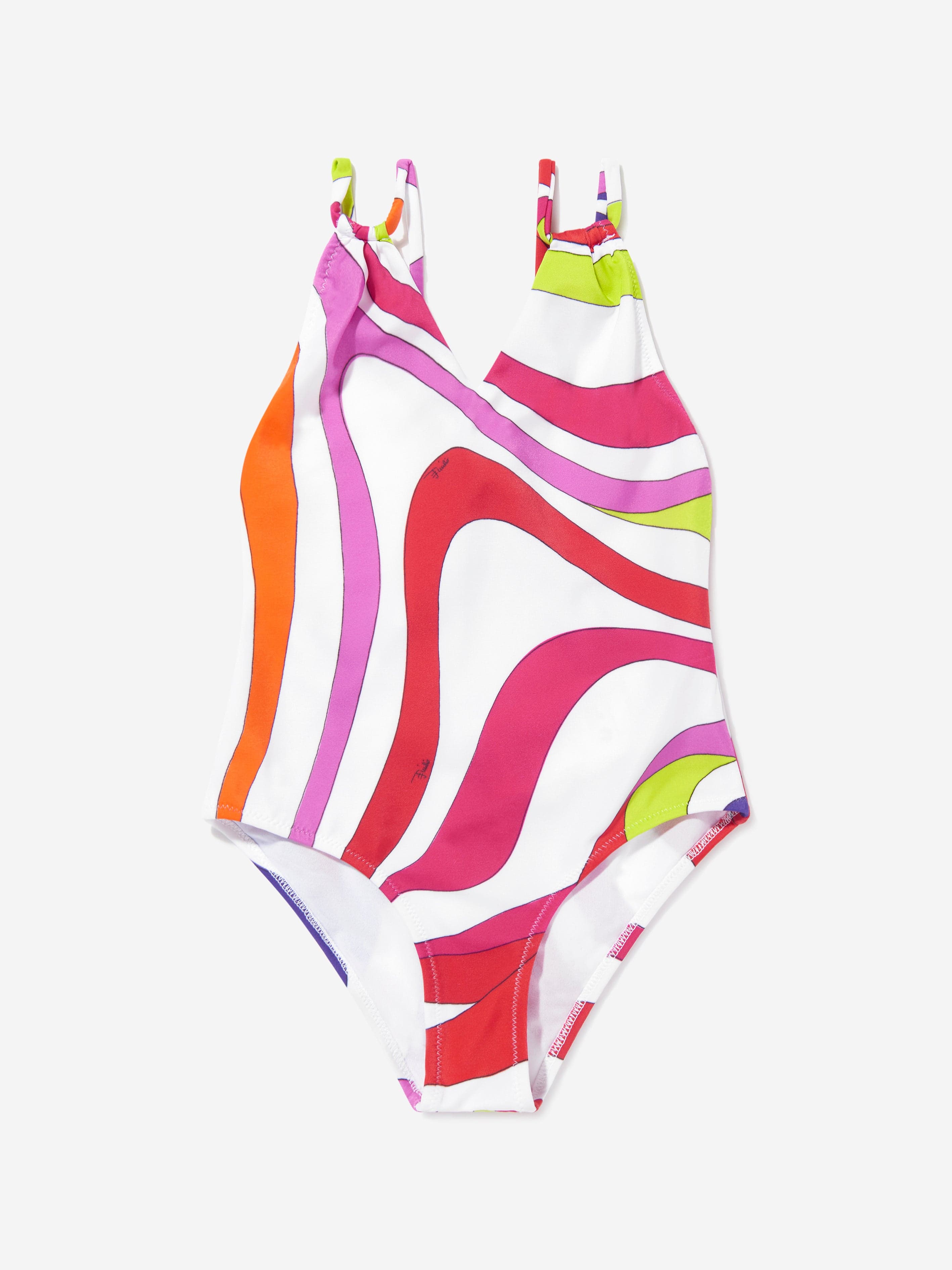 PUCCI Girls Patterned Swimsuit in Multicolour