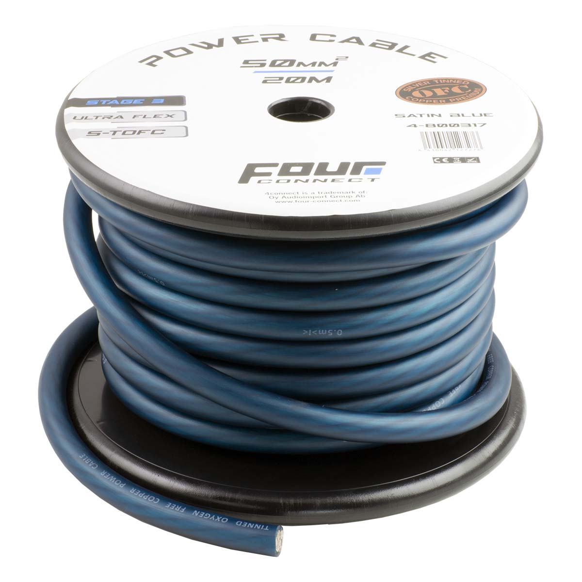 FOUR Connect 4 800317 STAGE3 50mm2 Satin Blue S TOFC power cable, 20m