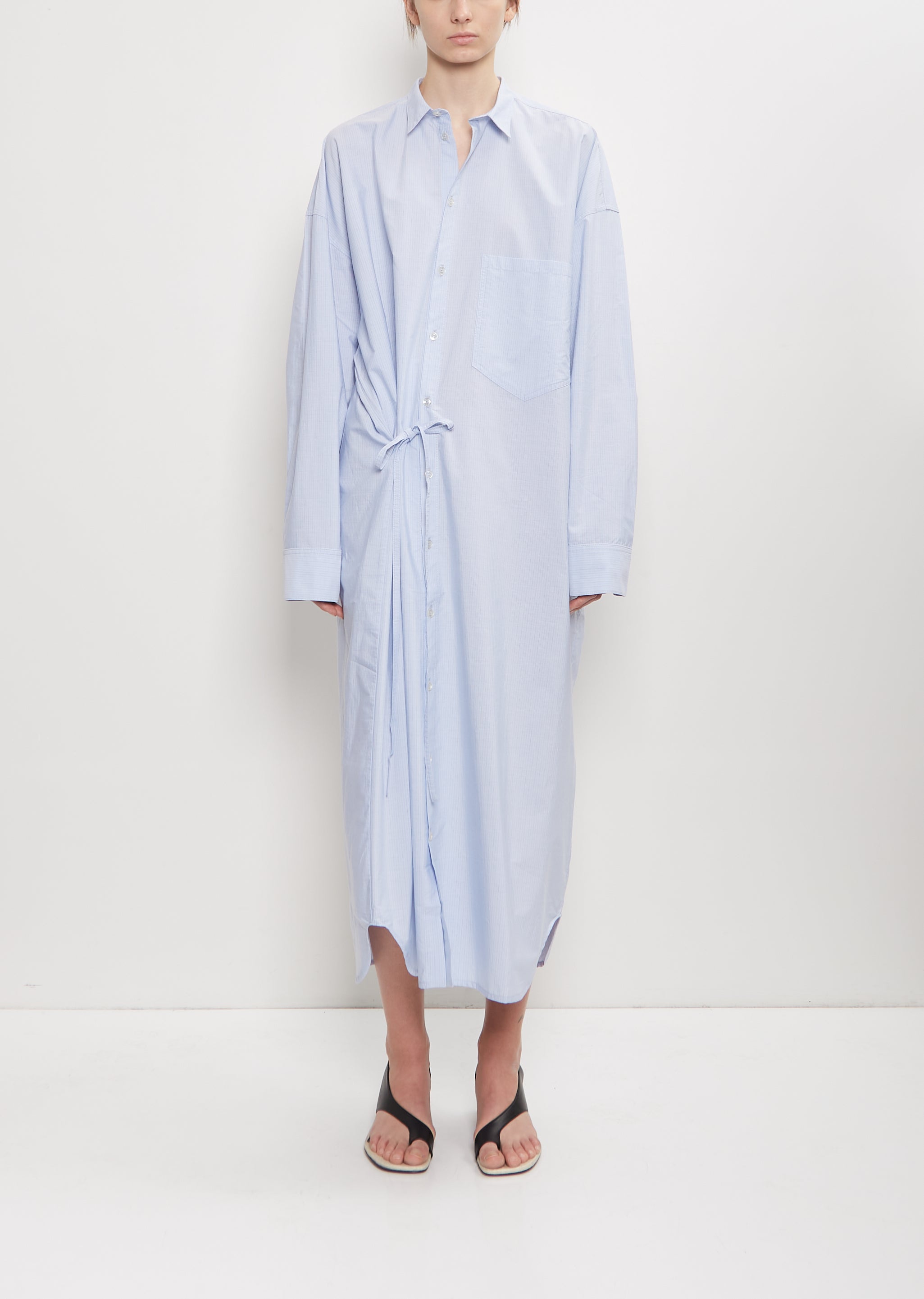 MONIQUEVANHEIST Striped Cotton Shirtdress