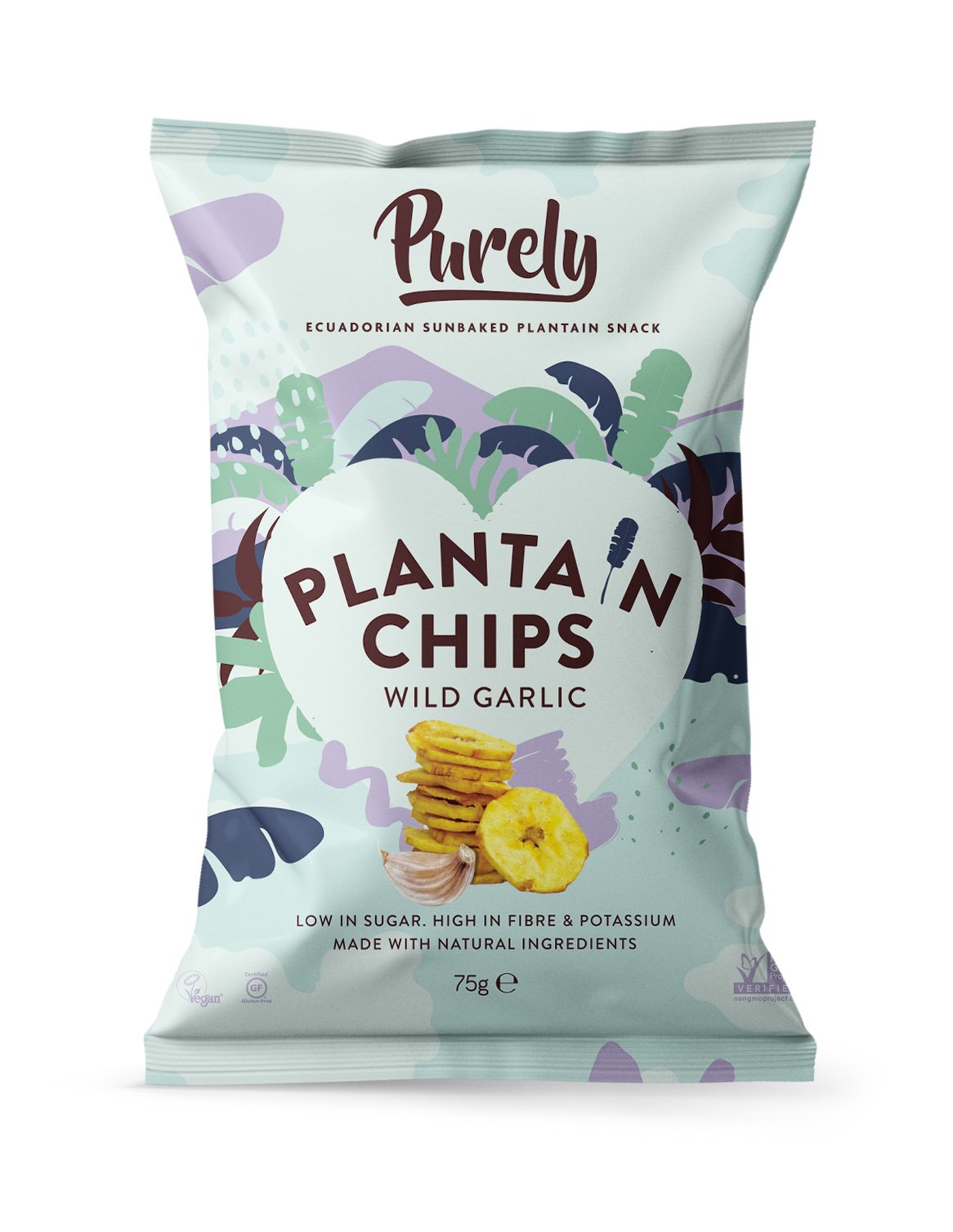 SLOWOOD Plantain Chips Wild Garlic (75G)