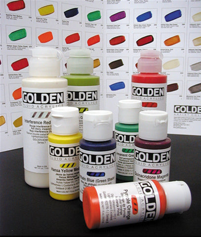 GOLDEN ARTIST COLORS Golden Fluid Acrylic   8oz