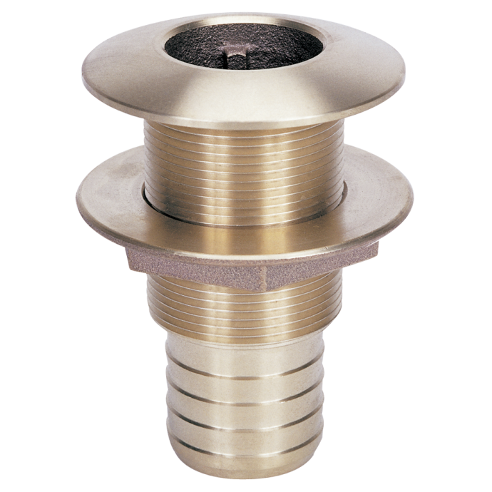 Marine Hardware   Thru Hull Connections For Hose, Part No. THMB1.00 B   Size 1   Bronze
