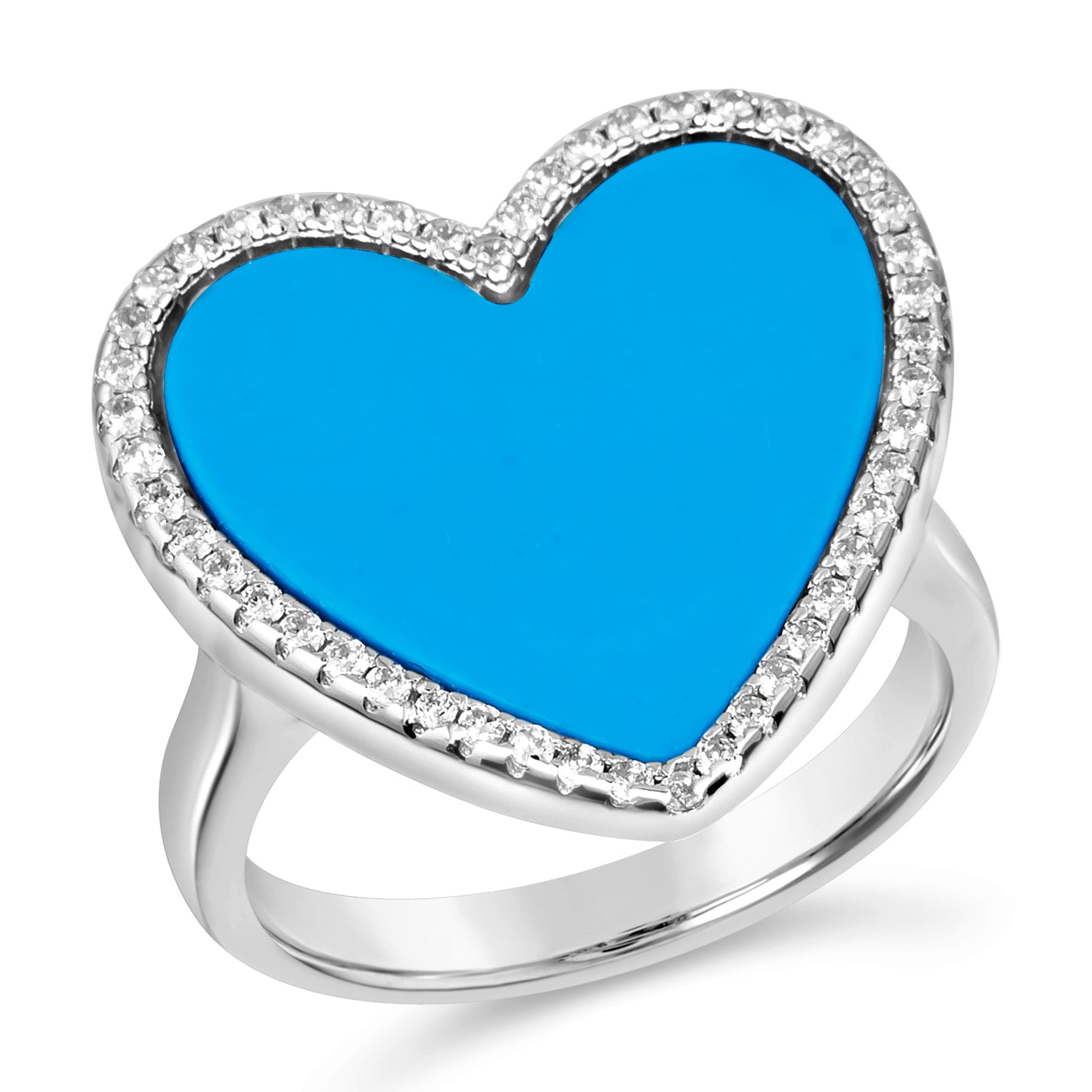 ANNA ZUCKERMAN RETAIL Blue Turquoise Heart Shaped Ring