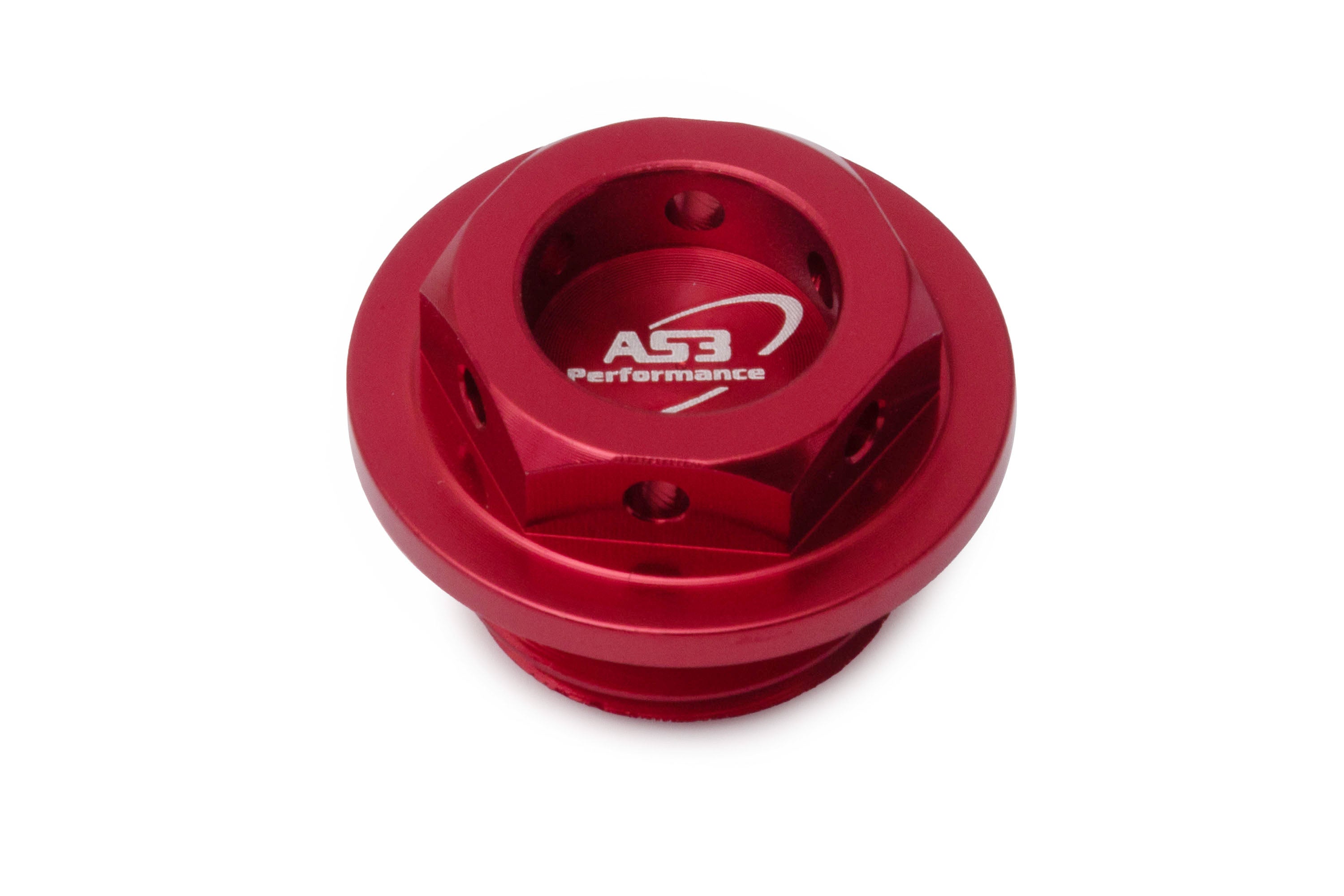 AS3 PERFORMANCE KAWASAKI KX 60 65 80 85 100 112 125 250 500 1980 2023 AS3 ALUMINIUM OIL FILLER PLUG RED