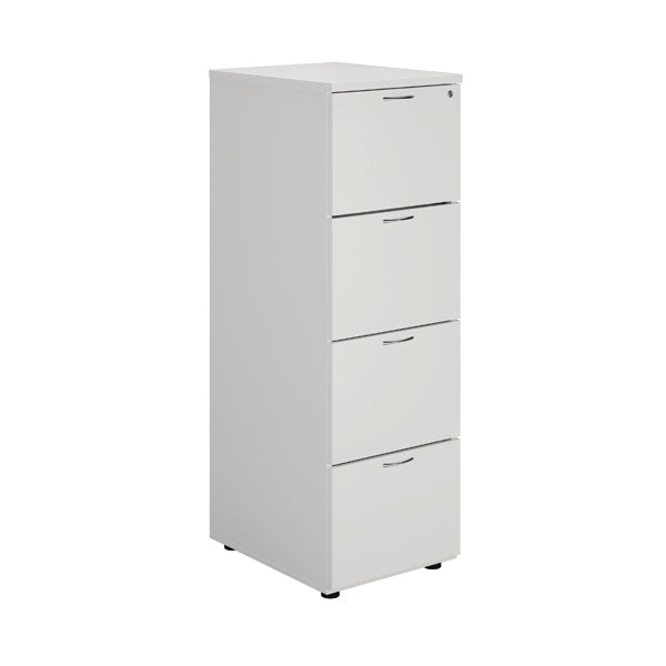 VOW First 4 Drawer Filing Cabinet 464x600x1365mm White KF79920