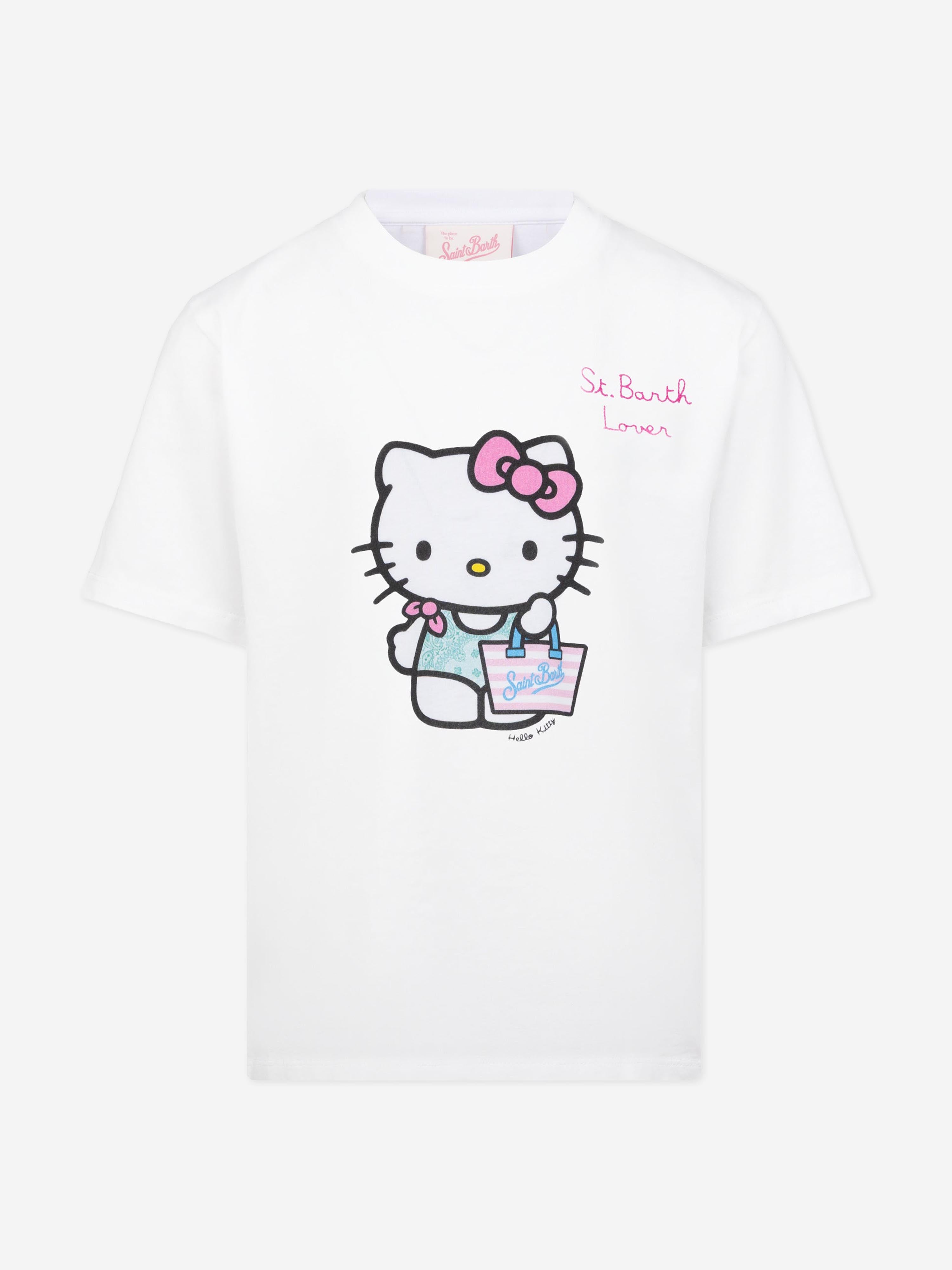 MC2 SAINT BARTH Girls Hello Kitty SB Lover T Shirt in White