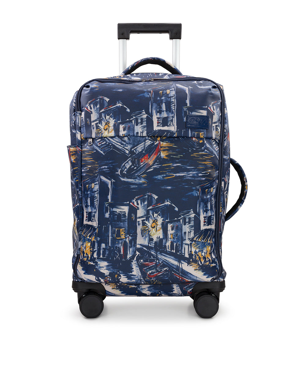 PATRICIA NASH Cagliari Roller Duffel   Patina Coated Linen Canvas — Harbor Nights
