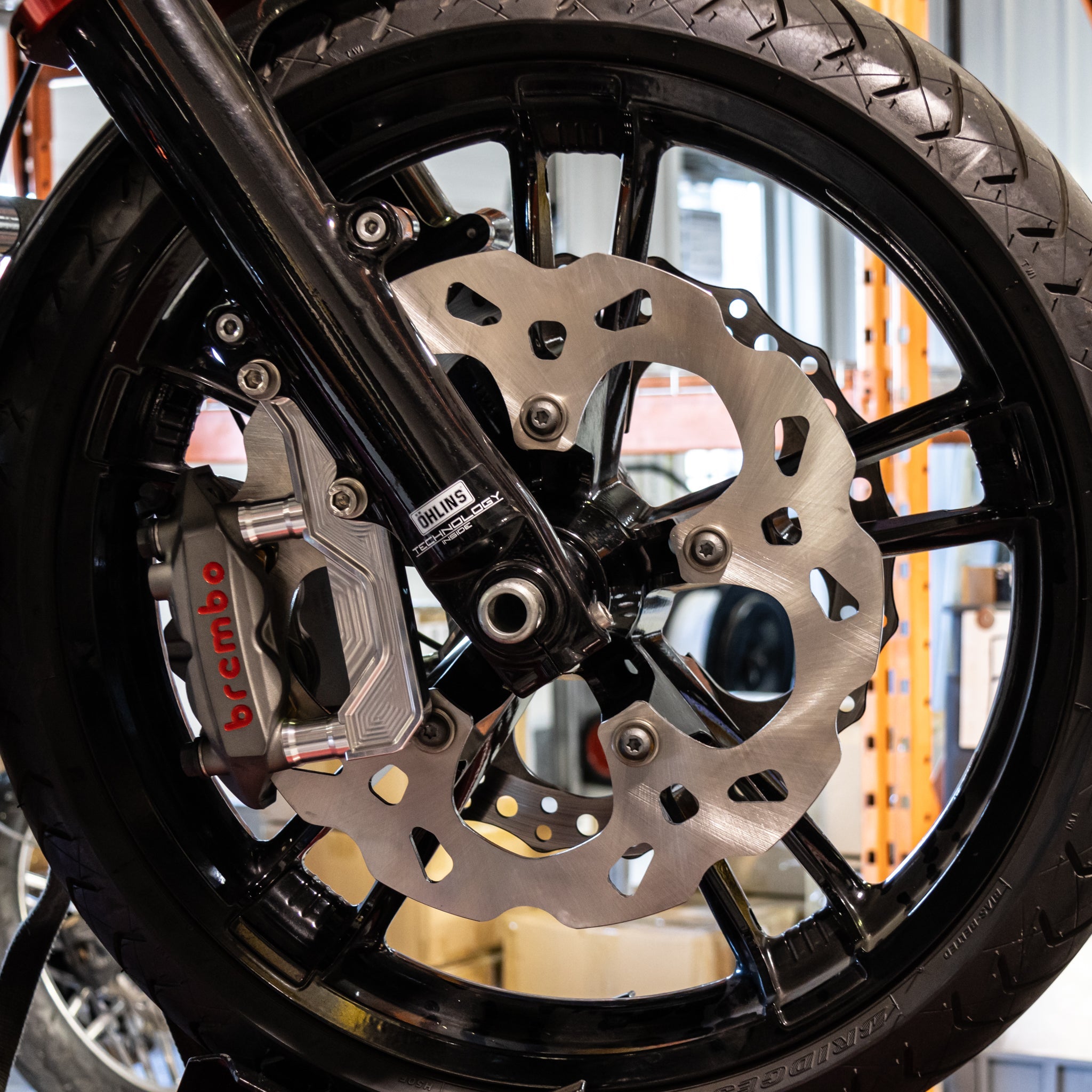 ORIGINAL GARAGE MOTO OG 13" Complete Radial Big Brake Kit for Touring   Spoke Mount